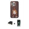 MARSİLYAN™- iPhone 14 Pro Max Kılıf Nova Form Koleksiyonu - Siyah 360 Mat Full Body Arka Koruyucu + Raze Metal Kamera Lens - GD