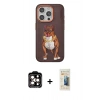 MARSİLYAN™- iPhone 14 Pro Max Kılıf Nova Form Koleksiyonu - Siyah 6D Mat Seramik Hayalet Nano Ekran Koruyucu + PVD Metal Kamera Lens - TU