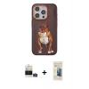 MARSİLYAN™- iPhone 14 Pro Max Kılıf Nova Form Koleksiyonu - Siyah 6D Mat Seramik Hayalet Nano Ekran Koruyucu + Gold Bilvis Titan Kamera Lens