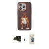 MARSİLYAN™- iPhone 14 Pro Max Kılıf Nova Form Koleksiyonu - Siyah 6D Mat Seramik Hayalet Nano Ekran Koruyucu + Raze Metal Kamera Lens - GD