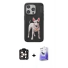 MARSİLYAN™- iPhone 14 Pro Max Kılıf Nova Form Koleksiyonu - Siyah Bilvis 5in1 5D Magic Hayalet Cam Ekran Koruyucu + PVD Metal Kamera Lens - TU