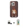 MARSİLYAN™- iPhone 14 Pro Max Kılıf Nova Form Koleksiyonu - Siyah Polymer Nano Ekran Koruyucu + Bilvis Titan Kamera Lens - SH