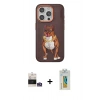 MARSİLYAN™- iPhone 14 Pro Max Kılıf Nova Form Koleksiyonu - Siyah Polymer Nano Ekran Koruyucu + Bilvis Titan Kamera Lens - GS