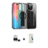 MARSİLYAN™- iPhone 14 Pro Max Kılıf Nova Işık Koleksiyonu - Şeffaf Pasifik Cam Ekran Koruyucu + Bilvis Titan Kamera Lens - SH