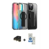 MARSİLYAN™- iPhone 14 Pro Max Kılıf Nova Işık Koleksiyonu - Şeffaf Royal Nano Ekran Koruyucu + Raze Metal Kamera Lens - GD