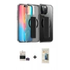 MARSİLYAN™- iPhone 14 Pro Max Kılıf Nova Işık Koleksiyonu - Siyah 6D Mat Seramik Hayalet Nano Ekran Koruyucu + Bilvis Titan Kamera Lens - GD