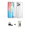 MARSİLYAN™- iPhone 14 Pro Max Kılıf Nova Işık Koleksiyonu - Siyah 6D Mat Seramik Hayalet Nano Ekran Koruyucu + Bilvis Titan Kamera Lens - SH