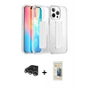 MARSİLYAN™- iPhone 14 Pro Max Kılıf Nova Işık Koleksiyonu - Siyah 6D Mat Seramik Hayalet Nano Ekran Koruyucu + Raze Metal Kamera Lens - GS