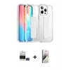 MARSİLYAN™- iPhone 14 Pro Max Kılıf Nova Işık Koleksiyonu - Siyah Bilvis 3D Mat Cam Ekran Koruyucu + Bilvis Titan Kamera Lens - GS