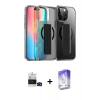 MARSİLYAN™- iPhone 14 Pro Max Kılıf Nova Işık Koleksiyonu - Siyah Bilvis 5in1 3D Magic Cam Ekran Koruyucu + Siyah Bilvis Titan Kamera Lens