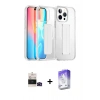 MARSİLYAN™- iPhone 14 Pro Max Kılıf Nova Işık Koleksiyonu - Siyah Bilvis 5in1 3D Magic Cam Ekran Koruyucu + Bilvis Titan Kamera Lens - SH