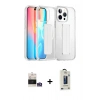 MARSİLYAN™- iPhone 14 Pro Max Kılıf Nova Işık Koleksiyonu - Siyah Bilvis Hayalet Cam Ekran Koruyucu + Bilvis Titan Kamera Lens - GS