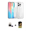 MARSİLYAN™- iPhone 14 Pro Max Kılıf Nova Işık Koleksiyonu - Siyah Buffer Cam Ekran Koruyucu + Bilvis Titan Kamera Lens - DNMR