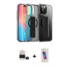 MARSİLYAN™- iPhone 14 Pro Max Kılıf Nova Işık Koleksiyonu - Siyah Joko 5D Cam + Siyah Bilvis Titan Kamera Lens