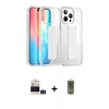 MARSİLYAN™- iPhone 14 Pro Max Kılıf Nova Işık Koleksiyonu - Siyah Joko Magic 5D Hayalet Cam + Derin Mor Bilvis Titan Kamera Lens