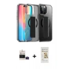 MARSİLYAN™- iPhone 14 Pro Max Kılıf Nova Işık Koleksiyonu - Siyah Mat Seramik Nano Ekran Koruyucu + Bilvis Titan Kamera Lens - SH