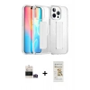 MARSİLYAN™- iPhone 14 Pro Max Kılıf Nova Işık Koleksiyonu - Siyah Mat Seramik Nano Ekran Koruyucu + Bilvis Titan Kamera Lens - GD
