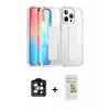 MARSİLYAN™- iPhone 14 Pro Max Kılıf Nova Işık Koleksiyonu - Siyah Mat Seramik Nano Ekran Koruyucu + PVD Metal Kamera Lens - TU
