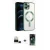 MARSİLYAN™- iPhone 14 Pro Max Kılıf Nova Işık Özel Seri - Şeffaf 360 Full Body Arka Koruyucu + Bilvis Titan Kamera Lens - SH