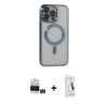 MARSİLYAN™- iPhone 14 Pro Max Kılıf Nova Işık Özel Seri - Şeffaf Pasifik Cam Ekran Koruyucu + Bilvis Titan Kamera Lens - GS
