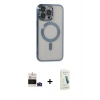 MARSİLYAN™- iPhone 14 Pro Max Kılıf Nova Işık Özel Seri - Şeffaf Pasifik Cam Ekran Koruyucu + Bilvis Titan Kamera Lens - DNMR