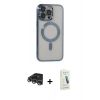 MARSİLYAN™- iPhone 14 Pro Max Kılıf Nova Işık Özel Seri - Şeffaf Pasifik Cam Ekran Koruyucu + Raze Metal Kamera Lens - GS