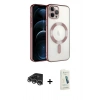 MARSİLYAN™- iPhone 14 Pro Max Kılıf Nova Işık Özel Seri - Şeffaf Pasifik Cam Ekran Koruyucu + Raze Metal Kamera Lens - GS