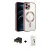 MARSİLYAN™- iPhone 14 Pro Max Kılıf Nova Işık Özel Seri - Şeffaf Pasifik Cam Ekran Koruyucu + Raze Metal Kamera Lens - GD