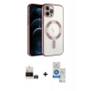 MARSİLYAN™- iPhone 14 Pro Max Kılıf Nova Işık Özel Seri - Şeffaf Royal Nano Ekran Koruyucu + Bilvis Titan Kamera Lens - GD