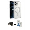 MARSİLYAN™- iPhone 14 Pro Max Kılıf Nova Işık Özel Seri - Şeffaf Royal Nano Ekran Koruyucu + Raze Metal Kamera Lens - GD
