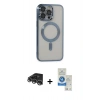 MARSİLYAN™- iPhone 14 Pro Max Kılıf Nova Işık Özel Seri - Şeffaf Royal Nano Ekran Koruyucu + Raze Metal Kamera Lens - GS