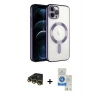 MARSİLYAN™- iPhone 14 Pro Max Kılıf Nova Işık Özel Seri - Şeffaf Royal Nano Ekran Koruyucu + Raze Metal Kamera Lens - GD