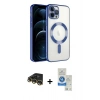 MARSİLYAN™- iPhone 14 Pro Max Kılıf Nova Işık Özel Seri - Şeffaf Royal Nano Ekran Koruyucu + Raze Metal Kamera Lens - GD