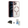 MARSİLYAN™- iPhone 14 Pro Max Kılıf Nova Işık Özel Seri - Şeffaf Royal Nano Ekran Koruyucu + Raze Metal Kamera Lens - GD