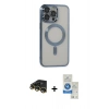 MARSİLYAN™- iPhone 14 Pro Max Kılıf Nova Işık Özel Seri - Şeffaf Royal Nano Ekran Koruyucu + Raze Metal Kamera Lens - GD