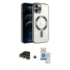 MARSİLYAN™- iPhone 14 Pro Max Kılıf Nova Işık Özel Seri - Şeffaf Royal Nano Ekran Koruyucu + Raze Metal Kamera Lens - GD
