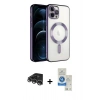 MARSİLYAN™- iPhone 14 Pro Max Kılıf Nova Işık Özel Seri - Şeffaf Royal Nano Ekran Koruyucu + Raze Metal Kamera Lens - GS