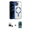 MARSİLYAN™- iPhone 14 Pro Max Kılıf Nova Işık Özel Seri - Siyah 18D Cam Ekran Koruyucu + Bilvis Titan Kamera Lens - SH