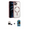 MARSİLYAN™- iPhone 14 Pro Max Kılıf Nova Işık Özel Seri - Siyah 18D Cam Ekran Koruyucu + Bilvis Titan Kamera Lens - SH