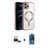MARSİLYAN™- iPhone 14 Pro Max Kılıf Nova Işık Özel Seri - Siyah 18D Cam Ekran Koruyucu + Bilvis Titan Kamera Lens - GS