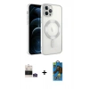 MARSİLYAN™- iPhone 14 Pro Max Kılıf Nova Işık Özel Seri - Siyah 18D Cam Ekran Koruyucu + Bilvis Titan Kamera Lens - GS