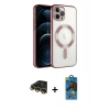 MARSİLYAN™- iPhone 14 Pro Max Kılıf Nova Işık Özel Seri - Siyah 18D Cam Ekran Koruyucu + Raze Metal Kamera Lens - GD