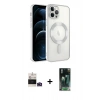 MARSİLYAN™- iPhone 14 Pro Max Kılıf Nova Işık Özel Seri - Siyah 360 Mat Full Body Arka Koruyucu + Bilvis Titan Kamera Lens - DNMR