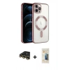 MARSİLYAN™- iPhone 14 Pro Max Kılıf Nova Işık Özel Seri - Siyah 6D Mat Seramik Hayalet Nano Ekran Koruyucu + Raze Metal Kamera Lens - GD