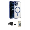 MARSİLYAN™- iPhone 14 Pro Max Kılıf Nova Işık Özel Seri - Siyah 6D Mat Seramik Hayalet Nano Ekran Koruyucu + Raze Metal Kamera Lens - GS