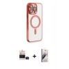 MARSİLYAN™- iPhone 14 Pro Max Kılıf Nova Işık Özel Seri - Siyah Bilvis 3D Mat Cam Ekran Koruyucu + Bilvis Titan Kamera Lens - SH