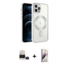 MARSİLYAN™- iPhone 14 Pro Max Kılıf Nova Işık Özel Seri - Siyah Bilvis 3D Mat Cam Ekran Koruyucu + Bilvis Titan Kamera Lens - SH