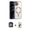 MARSİLYAN™- iPhone 14 Pro Max Kılıf Nova Işık Özel Seri - Siyah Bilvis 3D Mat Cam Ekran Koruyucu + PVD Metal Kamera Lens - TU