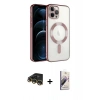 MARSİLYAN™- iPhone 14 Pro Max Kılıf Nova Işık Özel Seri - Siyah Bilvis 3D Mat Cam Ekran Koruyucu + Raze Metal Kamera Lens - GD