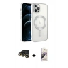 MARSİLYAN™- iPhone 14 Pro Max Kılıf Nova Işık Özel Seri - Siyah Bilvis 3D Mat Cam Ekran Koruyucu + Raze Metal Kamera Lens - GD